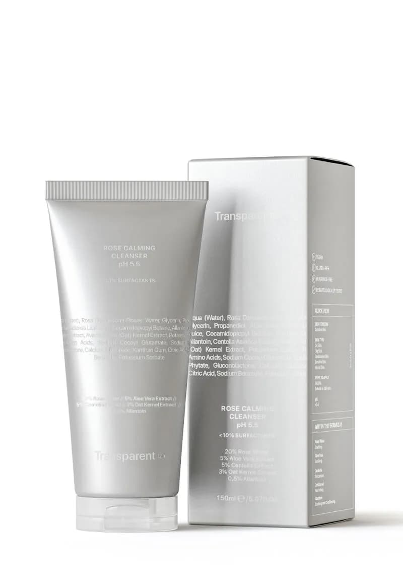 TRANSPARENT Lab ROSE Calming Cleanser pH 5.5 150ml 2