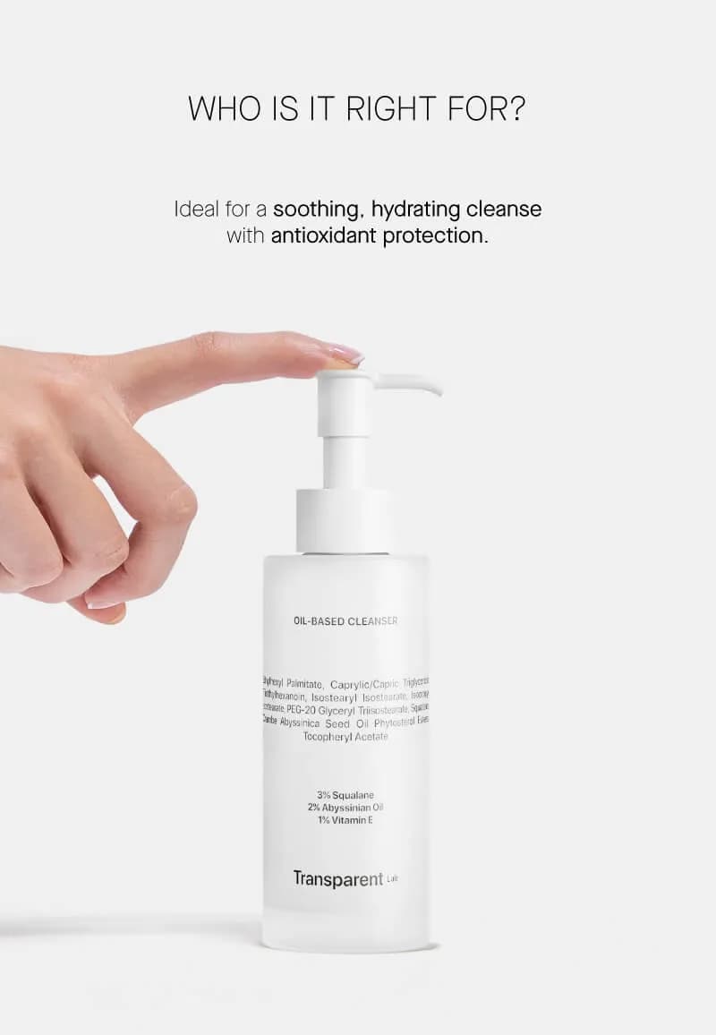 TRANSPARENT Lab Oil Based Cleanser 200ml 4